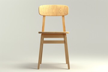 a wooden chair with a backrest
