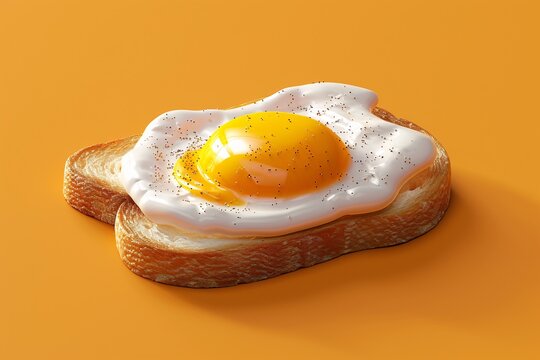 a fried egg on a piece of bread