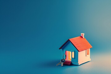 Fototapeta na wymiar a small house with keys