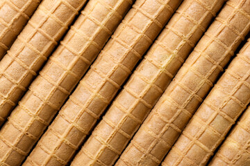 Wafer rolls background. Top view - 774983498
