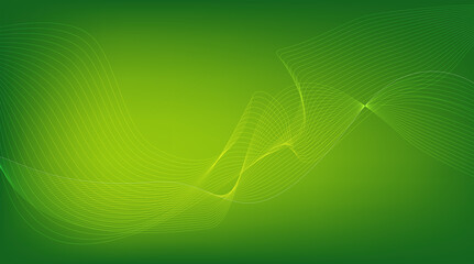 abstract green gradient background with wave pattern background