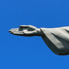 Destra, mão direita da imagem do cristo Redentor, 