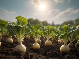Turnip in the field