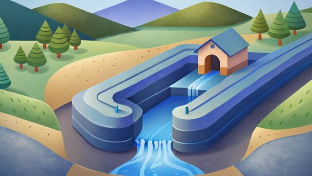A redesigned stormwater drainage system that diverts excess water to designated storage areas reducing the risk of flooding in lowlying areas.