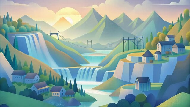 The once barren and remote mountain valley is now bustling with activity as the hydroelectric power stations contribute to the economic growth