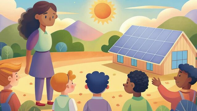 In a small suburban community a local school leads the initiative to create a solar garden teaching students about the importance of