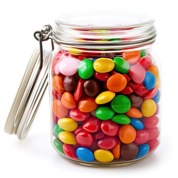 jelly beans in a glass jar