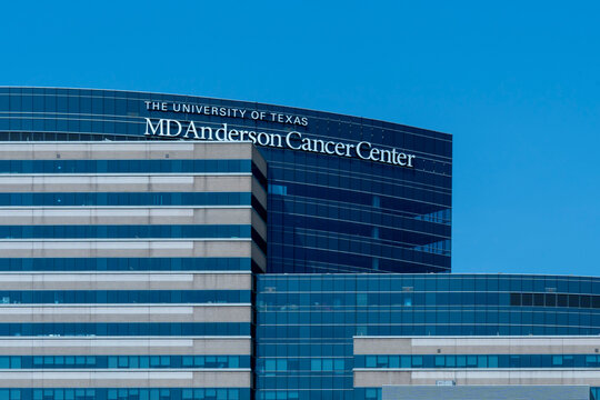 Houston, Texas, USA - April 3, 2024: University of Texas MD Anderson Cancer Center at Texas Medical Center in Houston, Texas, the largest cancer center in the U.S.