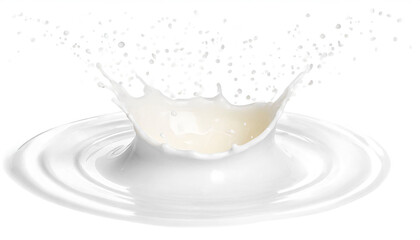 milk splash isolated on white background