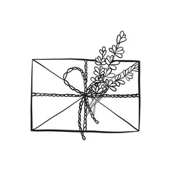 envelope with flowers