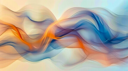 Smooth flowing liquid wave, abstract colorful background, modern design and creativity