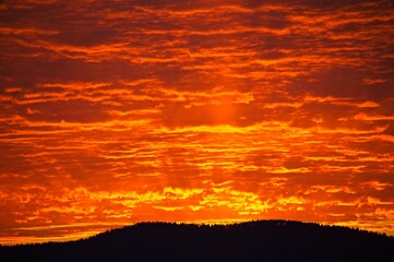 Spectacular Winter Sunrise in Umbria Italy