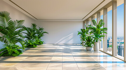 Sleek modern interior design, blending minimalistic style with contemporary architecture for a sophisticated space