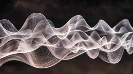 Sleek abstract wave design, fusing technology and art in a smooth, flowing digital landscape
