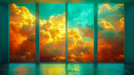 Sky painted in pastel, a soft and dreamy cloud pattern at sunset