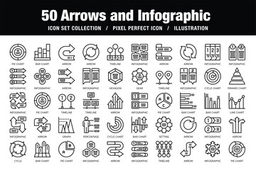 Arrows and Infographic Elements Outline