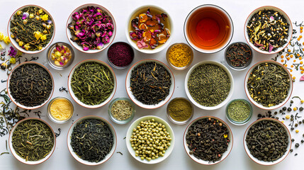 Serene moment with herbal tea, celebrating the blend of health and aroma