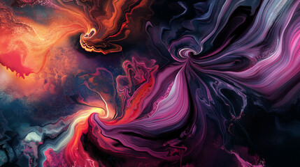 A digital artwork featuring swirling patterns and vibrant hues, representing the chaos and beauty of the natural world
