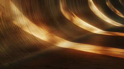 An abstract photograph of light and shadow playing across textured surfaces, evoking a sense of...