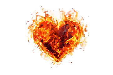 heart of fire transparent background