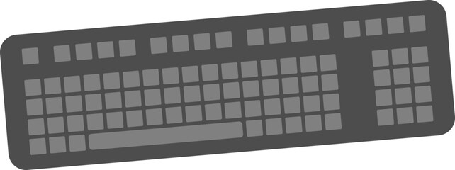 computer keyboard flat vector illustration