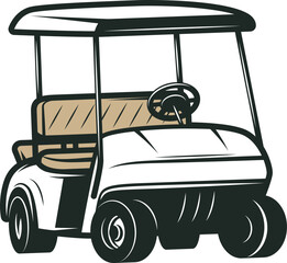golf cart vector illustration isolated on transparent background © Khai