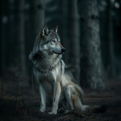 Wolf in the forest