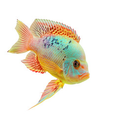 A fish with rainbow colors