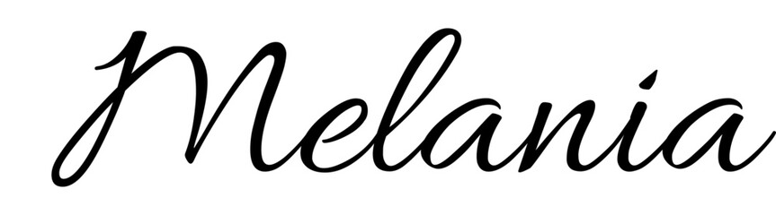 Melania - black color - name written - ideal for websites,, presentations, greetings, banners, cards,, t-shirt, sweatshirt, prints, cricut, silhouette, sublimation