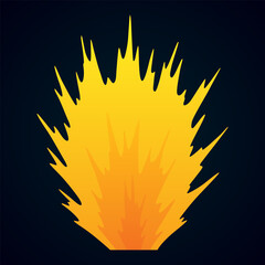 Explosion animation. Animation for game of the explosion effect. Cartoon animation for game. Exploding effect. Hand drawn illustration