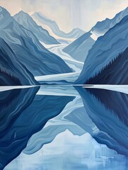 Glacier Retreat,Abstract expressionist paintings