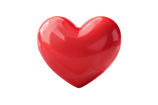 red heart isolated transparent background