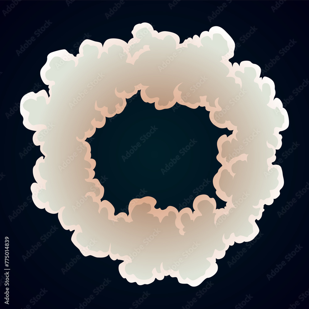 Poster explosion animation. animation for game of the explosion effect. cartoon animation for game. explodi