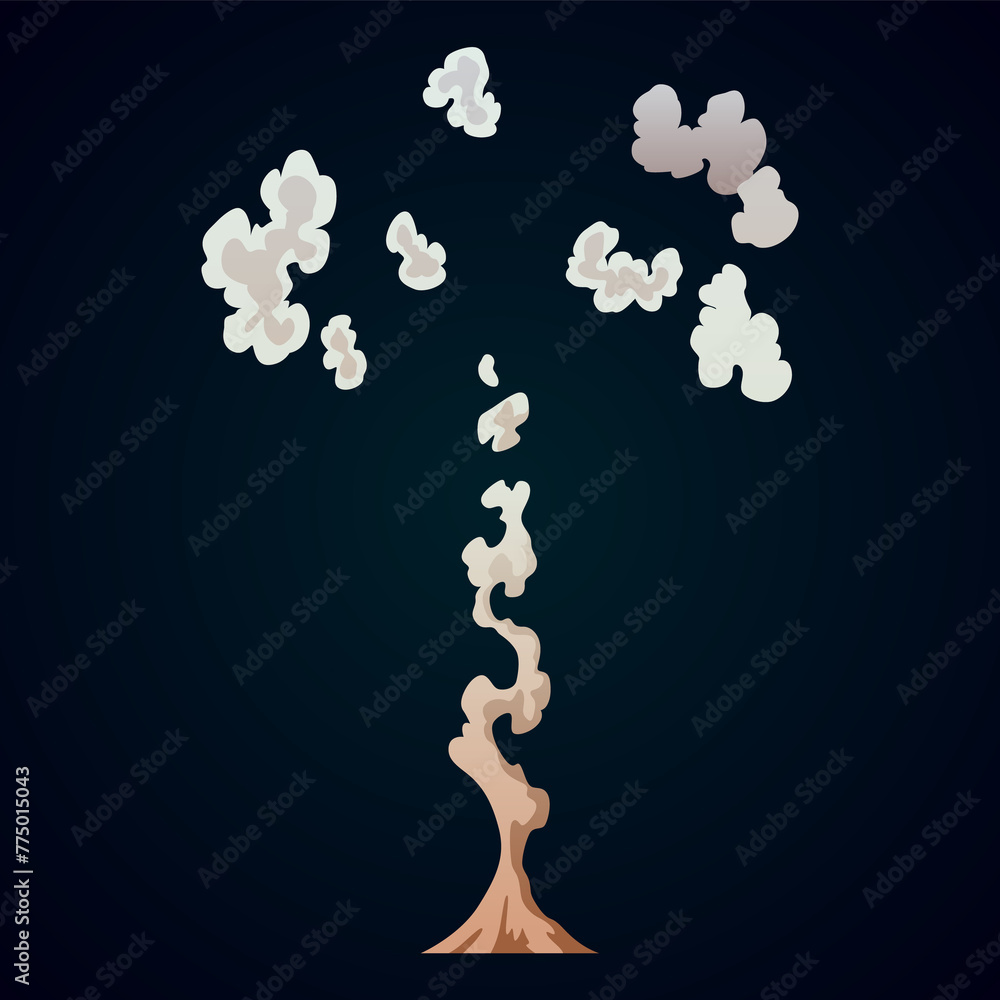 Poster explosion animation. animation for game of the explosion effect. cartoon animation for game. explodi
