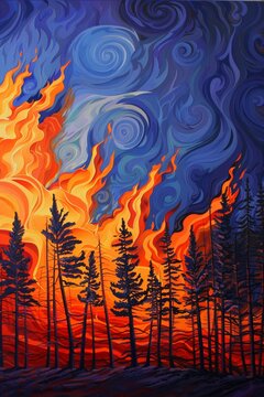 Wildfires,Abstract expressionism