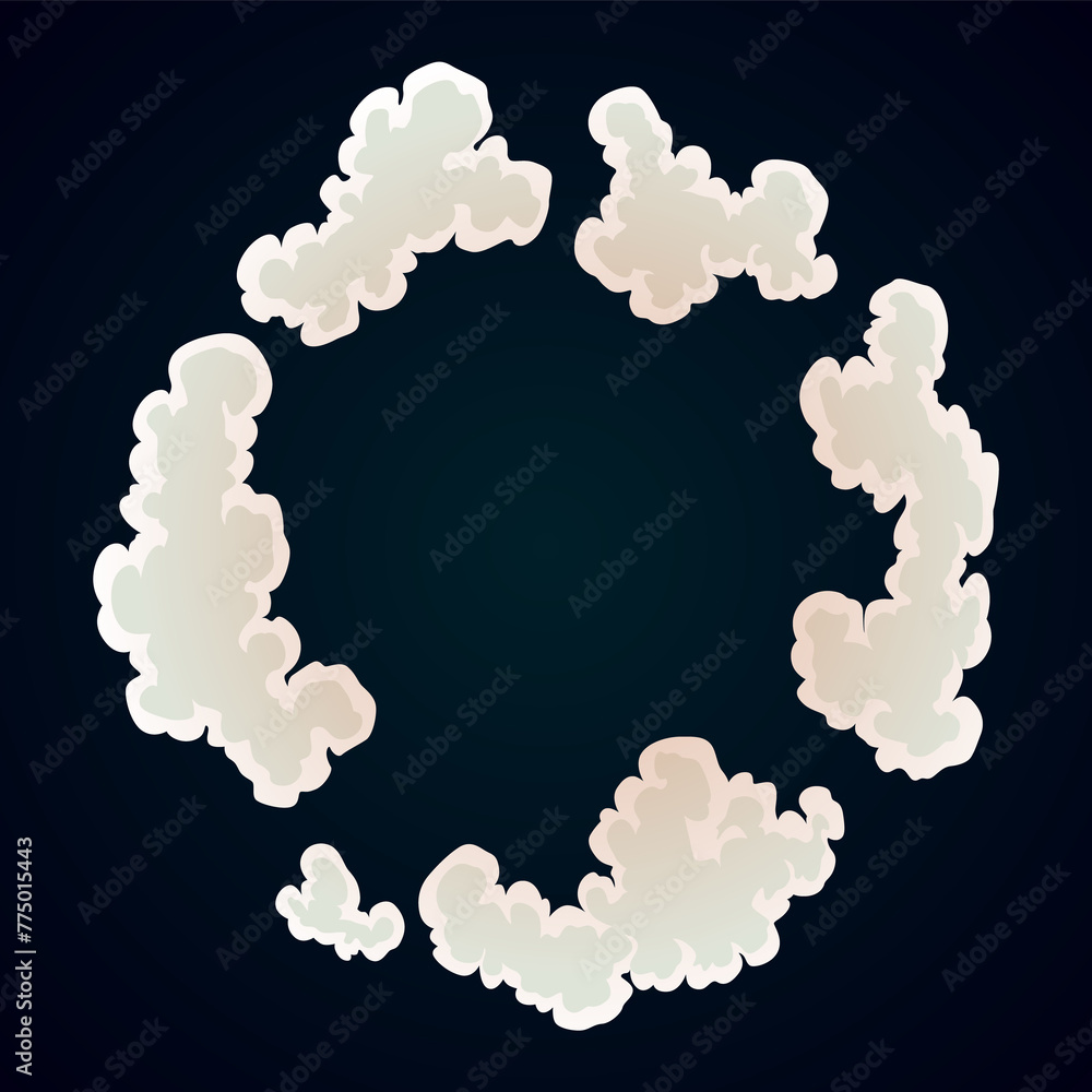 Poster explosion animation. animation for game of the explosion effect. cartoon animation for game. explodi