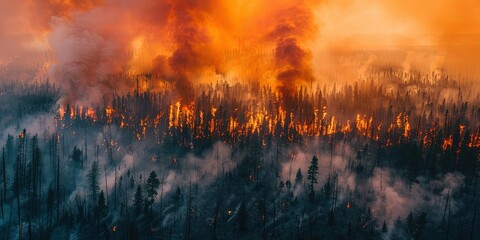 Fire in the forest, negligence, a reminder to be careful, tragedy, animals.