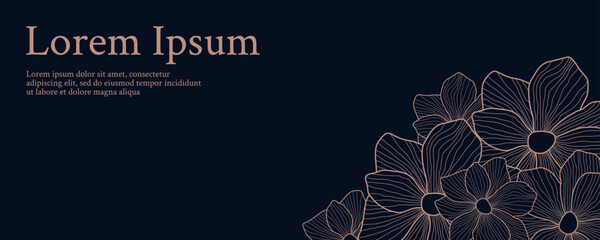 Luxury background with elegant flowers. Trendy design template for banners, posters, covers, wallpapers, and others.