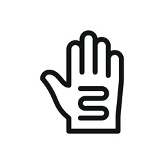 Heated gloves isolated icon with editable stroke