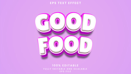 Good Food editable text effect	
