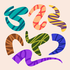 Colourful Scribble Graphic Resource Vector Pack