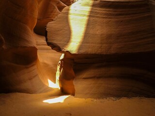 Sun light in Antelope canyon