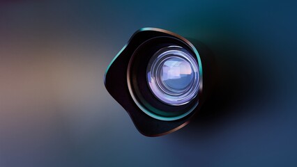 Glimpse of the Future: Sleek Camera Lens Abstract
