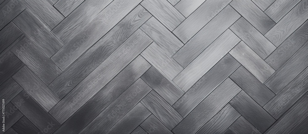 Poster focused view of a monochromatic image displaying a detailed herringbone design, commonly used in tex