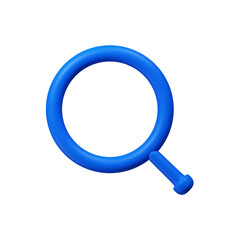 3D icon magnifying glass concept