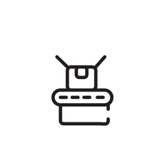 Factory Juice Package Line Icon