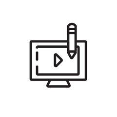 Media Production Video Line Icon