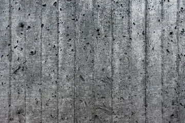 Fotobehang Rough concrete texture with wood formwork imprint © Wirestock