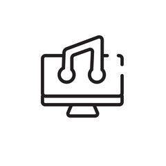 Computer Music Musical Line Icon