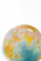 Globe against a white background